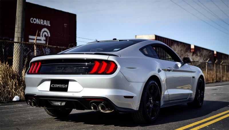 Corsa 3in Cat-Back System with Dual Rear Exit for Ford Mustang GT Fastback 5.0L (2018-2023)