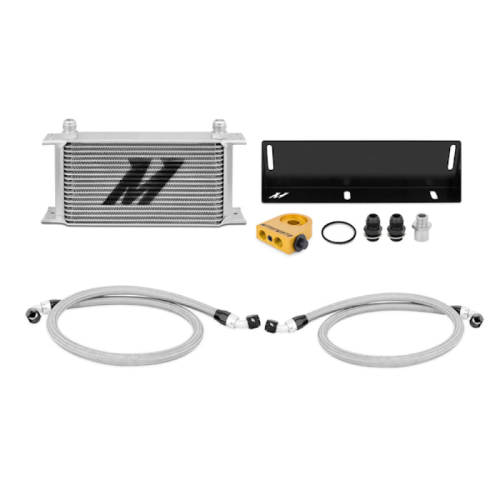 Mishimoto 5.0L Thermostatic Oil Cooler Kit for 1979–1993 Ford Mustang – Silver - OneFastShop