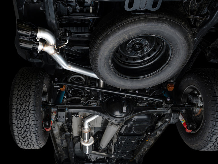 AWE Tuning Exhaust System with Dual Diamond Black Tips for 4th Gen Toyota Tacoma - OneFastShop