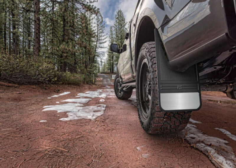 Husky Liners Universal 12in Wide Black Rubber Front Mud Flaps for Trucks and SUVs - OneFastShop
