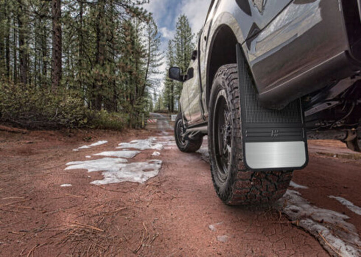 Husky Liners Universal 12in Wide Black Rubber Front Mud Flaps for Trucks and SUVs - OneFastShop