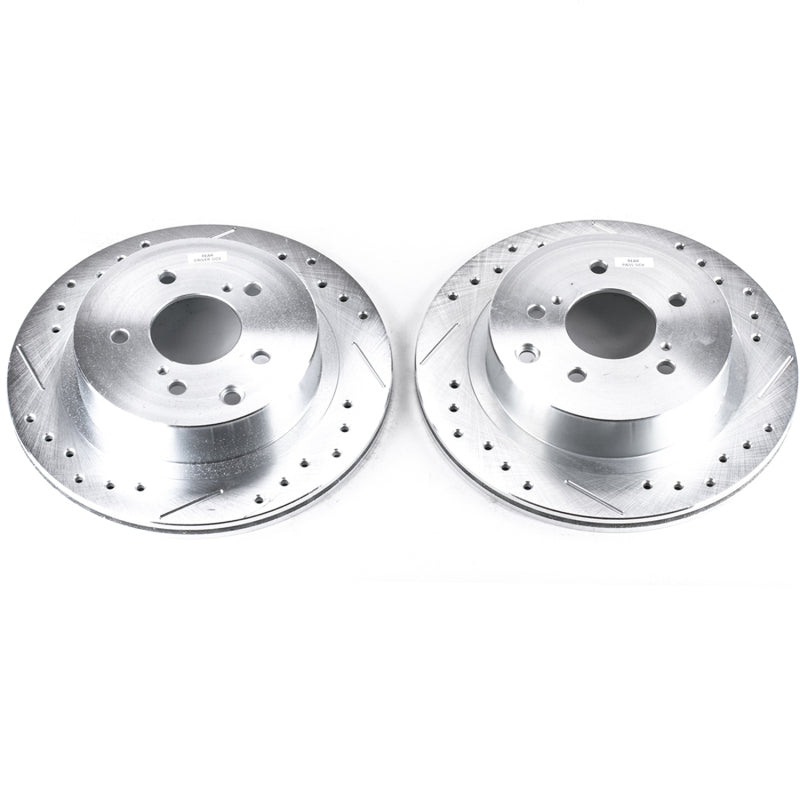 PowerStop Rear Evolution Drilled & Slotted Rotors - Nissan 300ZX 89-96 - OneFastShop