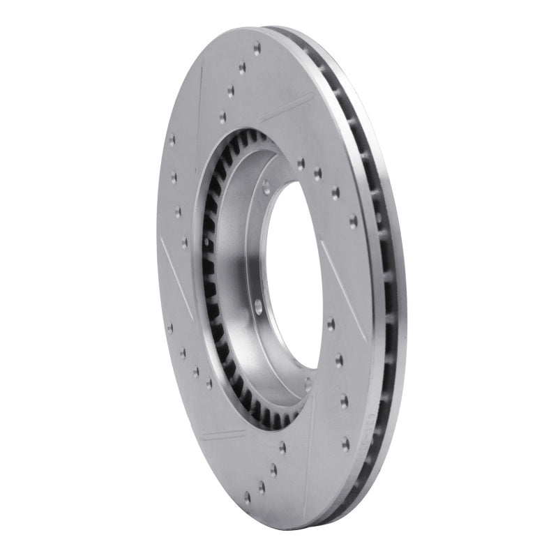 R1 67-88 Porsche 911 Front Right Drilled And Slotted Silver Brake Rotor