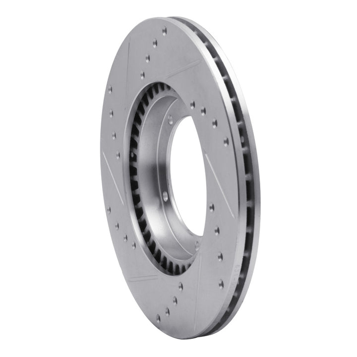 R1 67-88 Porsche 911 Front Right Drilled And Slotted Silver Brake Rotor