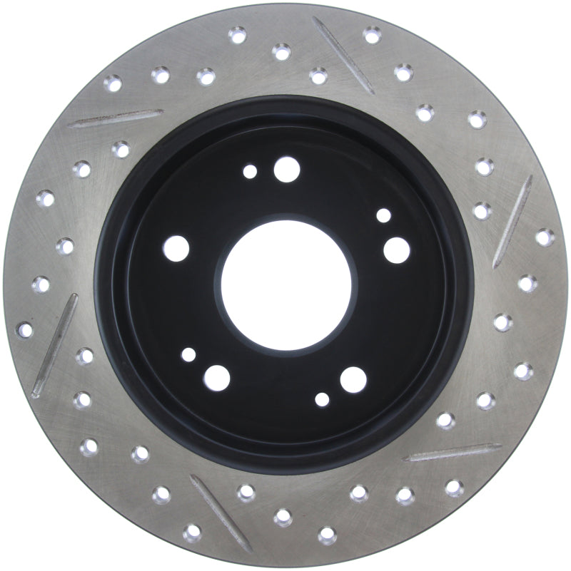 StopTech Slotted & Drilled Right Rear Rotor for 06-09 Honda Civic EX/Si - OneFastShop