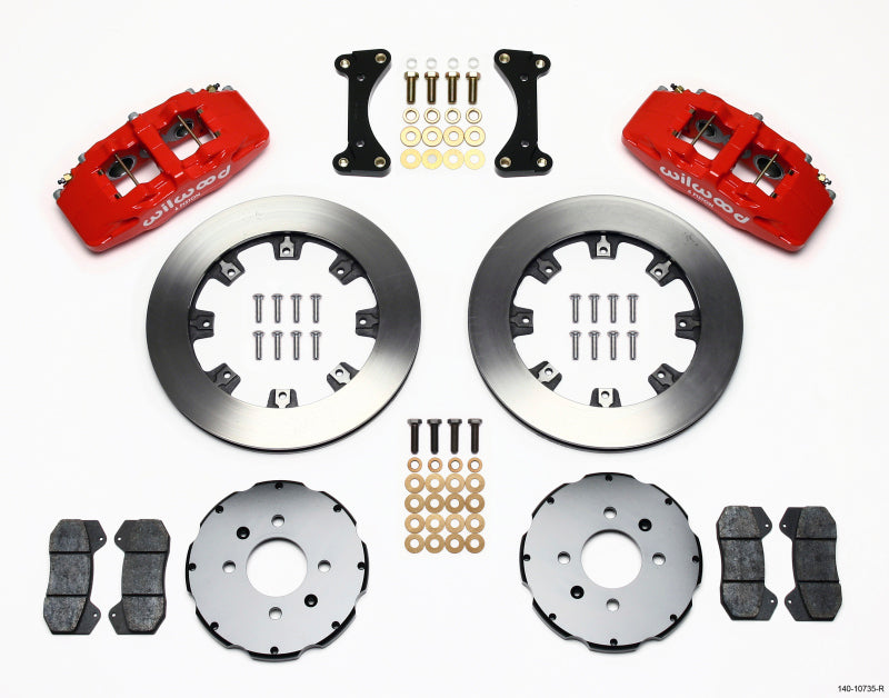 Wilwood Dynapro 6 Front Hat Kit 12.19in Red for 94-01 Honda/Acura with 262mm Disc - OneFastShop