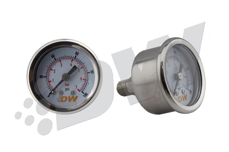 DeatschWerks 0-100 PSI 1/8in NPT Mechanical Fuel Pressure Gauge, view 2