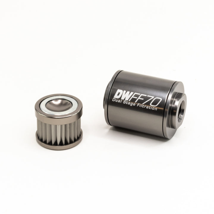DeatschWerks 10AN 10 Micron Inline Fuel Filter Kit - 70mm, view 2