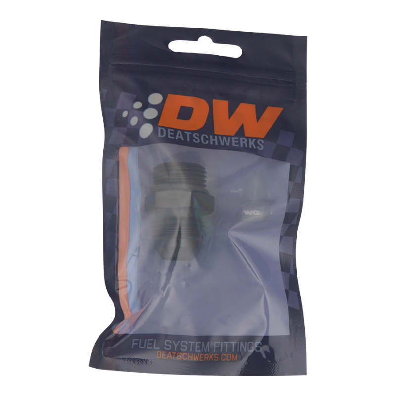 DeatschWerks 10AN ORB Male to 10AN Male Flare Adapter - Matte Black - Includes O-Ring