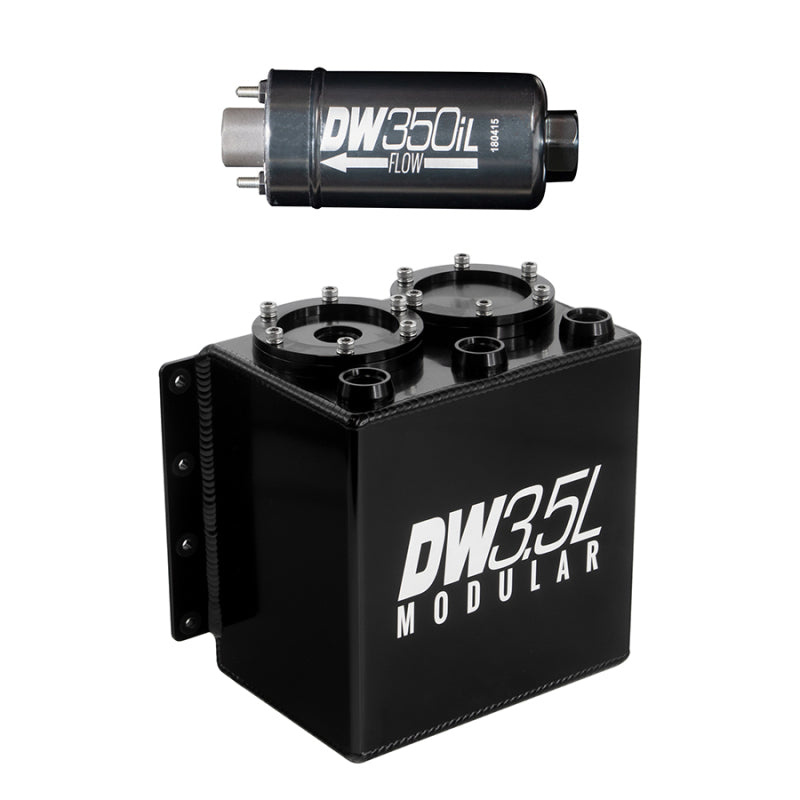 DeatschWerks 3.5L Modular Surge Tank - 1 DW350iL In-Line Fuel Pump Included