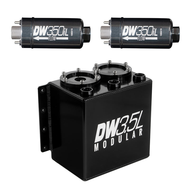 DeatschWerks 3.5L Modular Surge Tank - 2 DW350iL Fuel Pumps Included