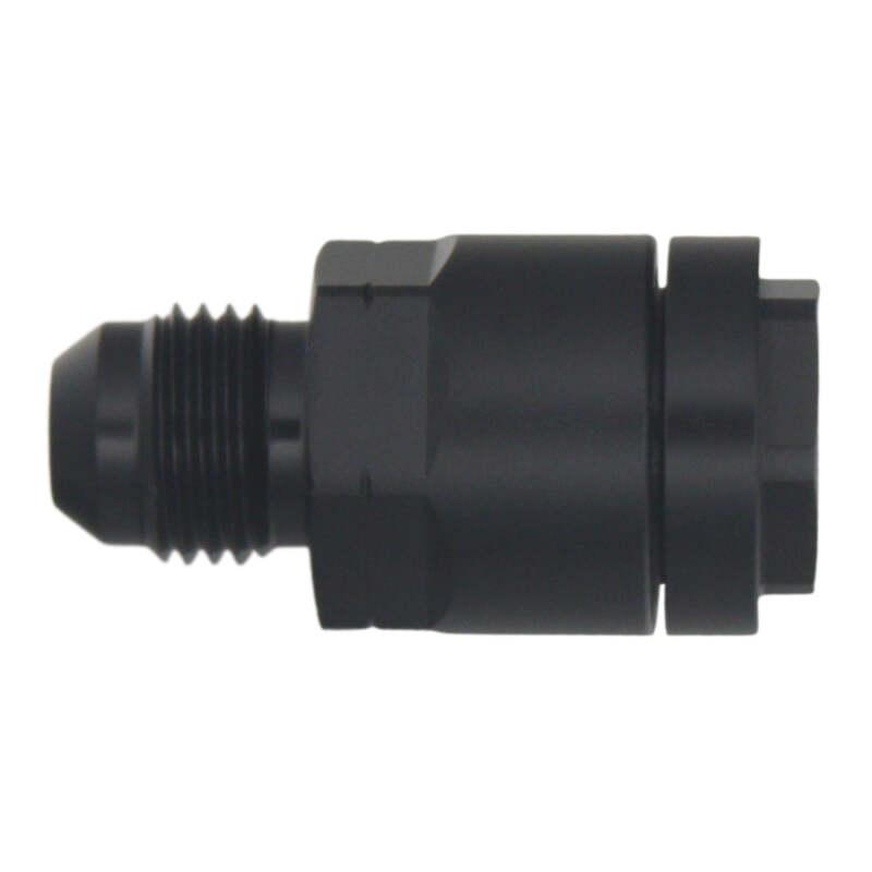 DeatschWerks 6AN Male Flare to 3/8 in Female EFI Quick Connect Adapter - Matte Black