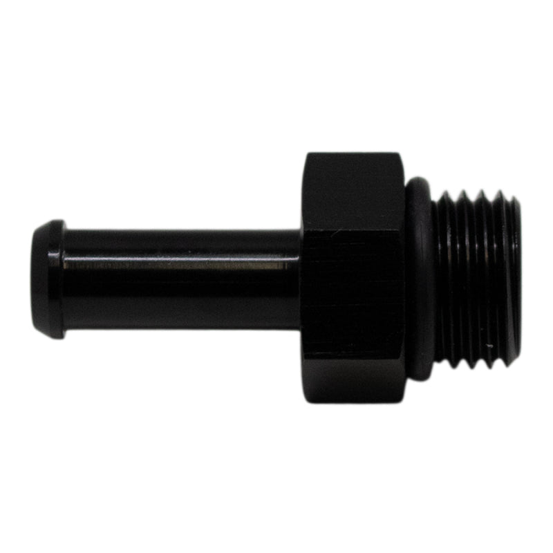 DeatschWerks 6AN ORB Male to 5/16in Male Barb Fitting - Matte Black - Includes O-Ring