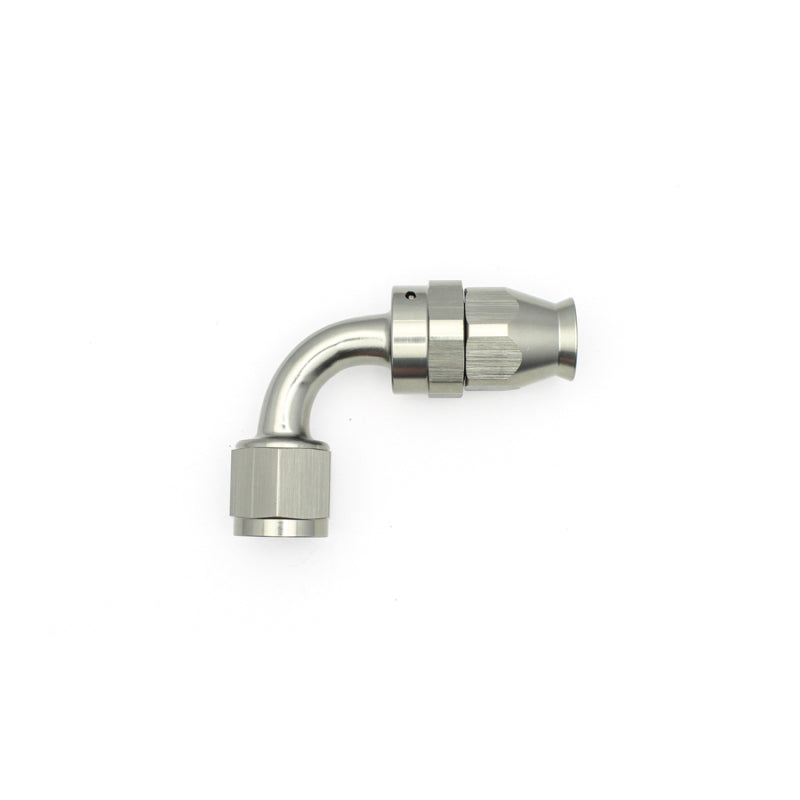 DeatschWerks 8AN Female Swivel 90-Degree PTFE Hose End - Includes Olive Insert