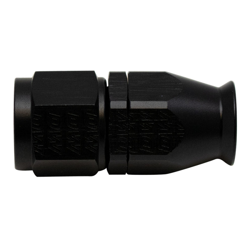 DeatschWerks 8AN Female Swivel Straight PTFE Hose End - Matte Black - Includes Olive Insert
