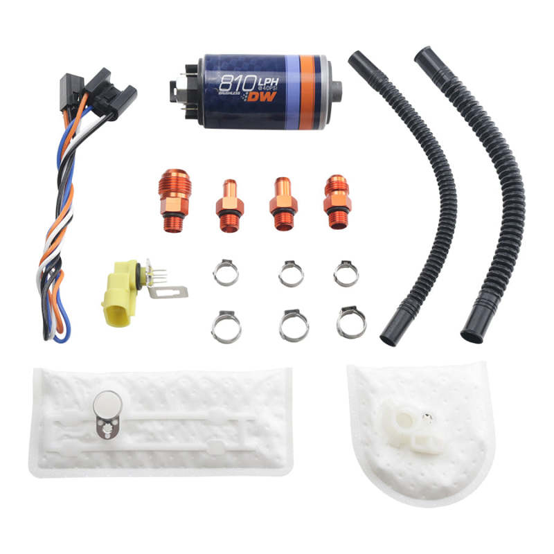 DeatschWerks DW810 Brushless Series 810 LPH In-Tank Fuel Pump w/ 9-1002 Install Kit - Universal