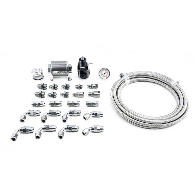 DeatschWerks X2 Series Fuel Pump Module w/ -8AN Feed -6AN Return PTFE Plumbing Kit - Chevy Camaro 2010-2015