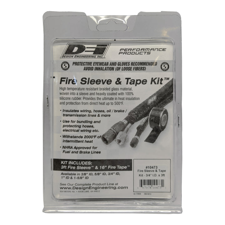 DEI Fire Sleeve and Tape Kit - 3/4in I.D. x 3ft, view 5