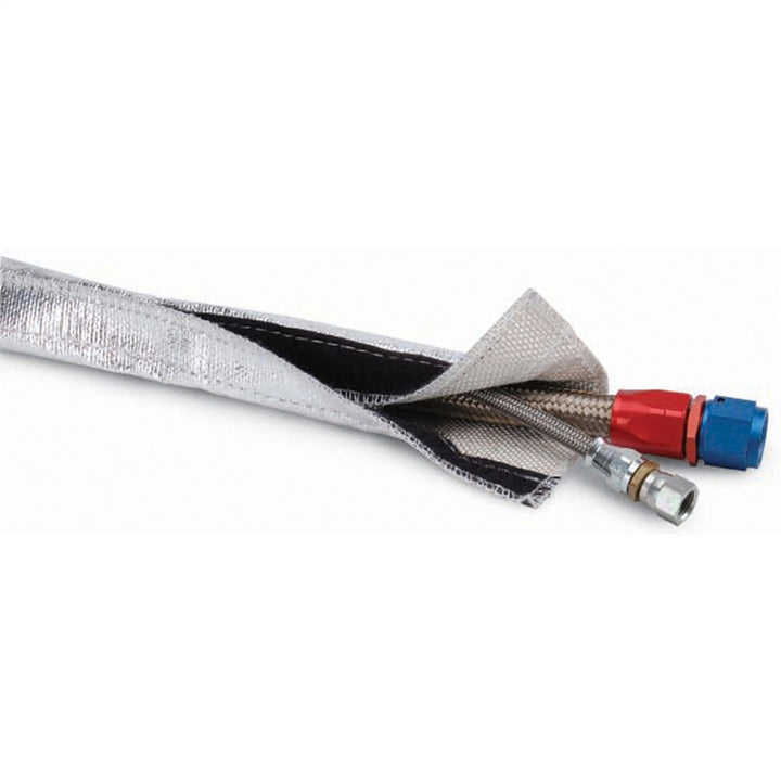 DEI Heat Shroud - 1in I.D. x 3ft - Aluminized (Hook-and-Loop Edge)