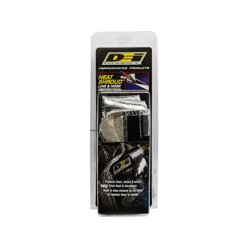 DEI Heat Shroud - 1in I.D. x 3ft - Aluminized (Hook-and-Loop Edge), view 5