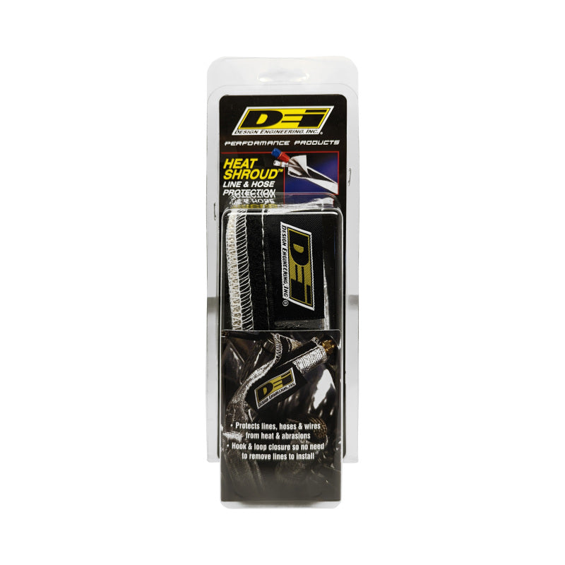 DEI Heat Shroud - 3/4in I.D. x 3ft - Aluminized (Hook-and-Loop Edge), view 4