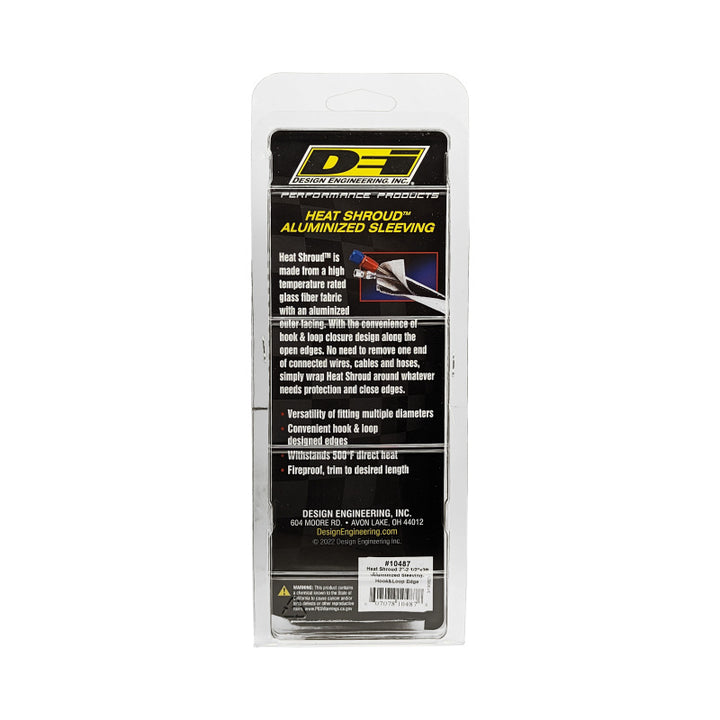 DEI Heat Shroud - 2.5in x 3ft - Aluminized (Hook-and-Loop Edge), view 6