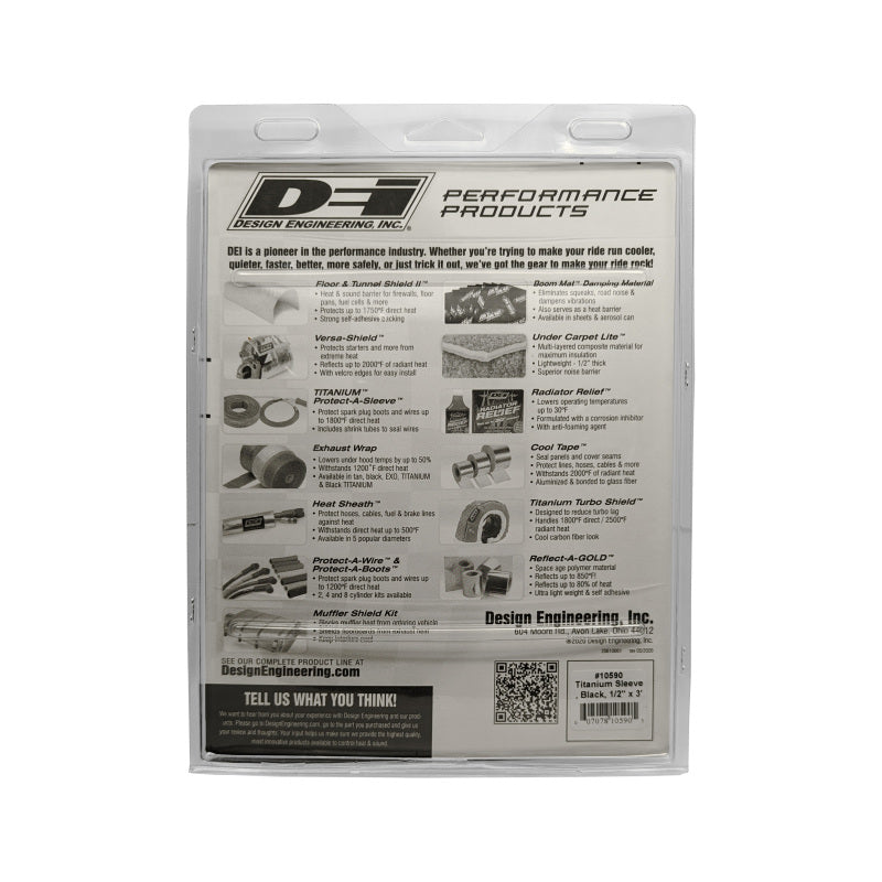 DEI Protect-A-Sleeve - 1/2in I.D. x 3ft - Titanium, view 7