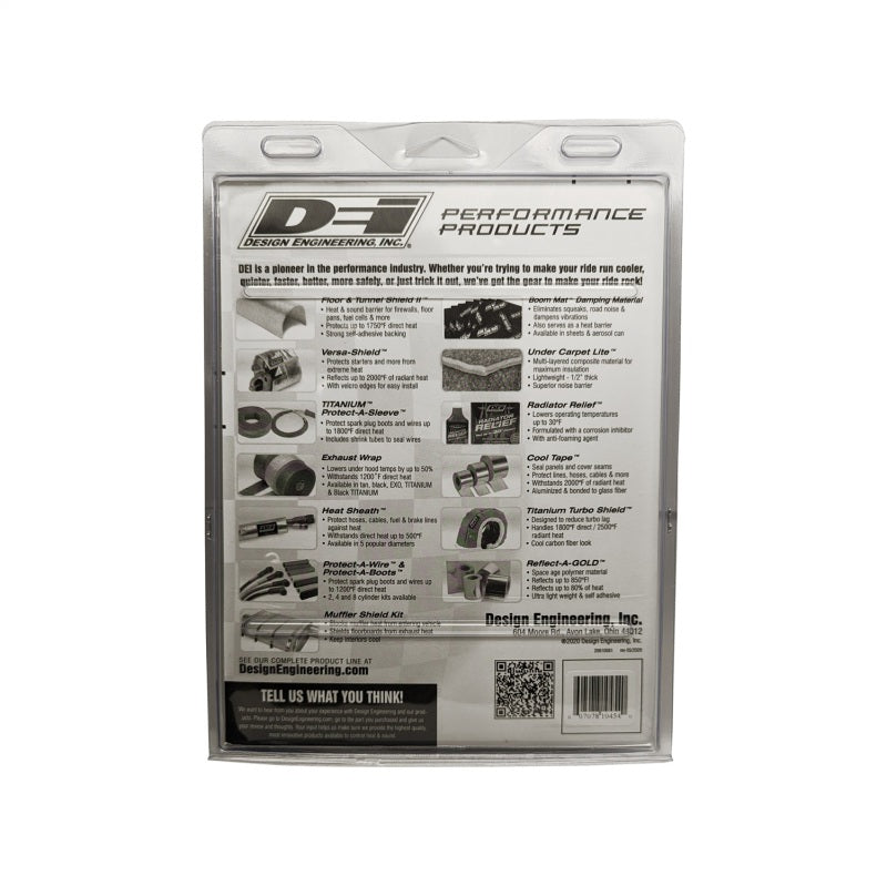 DEI Titanium Pipe Shield - Universal, 4 in x 12 in, view 3