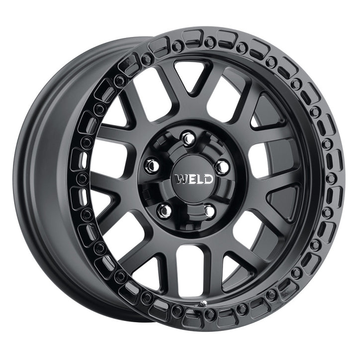 Weld Off-Road W104 Cinch Wheel 17X9.0 6X135 6X139.7 ET-12 BS4.50 Satin Black Gloss Black (106.1)