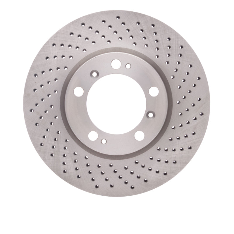 DynamicFriction Drilled Brake Rotor, Right Front - Porsche 911 / Boxster / Cayman (1999-2012)