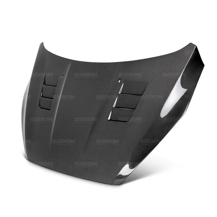Seibon TS-Style Gloss Finish Carbon Fiber Hood for 15-16 Ford Focus - OneFastShop