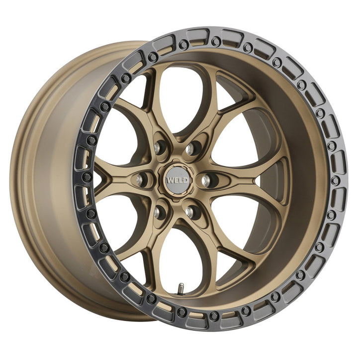 Weld Off-Road W106 Ledge Wheel 20X9 6X139.7 ET00 BS5.00 Satin Bronze Black Ring (106.1)
