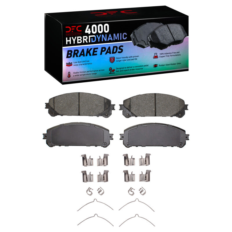 DFC 4000 HybriDynamic Front Brake Pads w/ Hardware - Toyota Highlander, Sienna, Camry, Lexus RX/NX 2008-2026