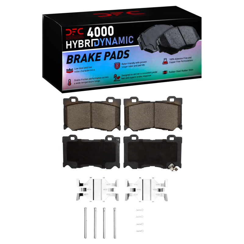 DFC 4000 HybriDynamic Front Brake Pads with Hardware - Nissan 370Z / Z 2009-2025
