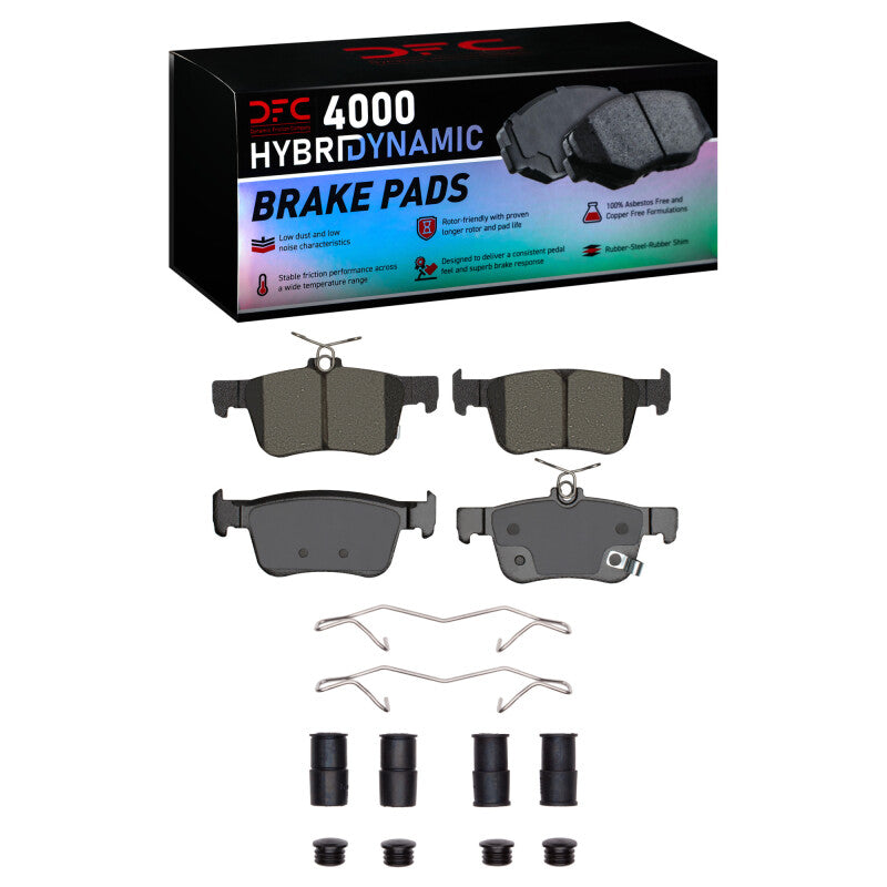 DFC 4000 HybriDynamic Rear Brake Pads - Honda Civic, Acura Integra, RDX 2016-2026 w/ Hardware