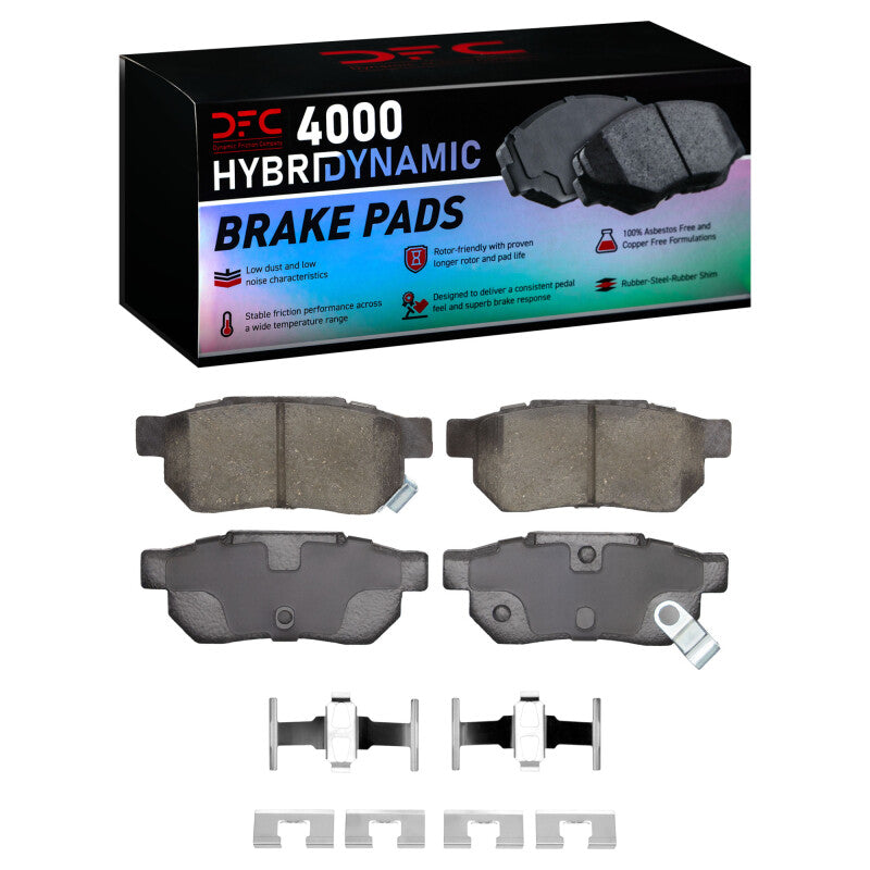 DFC 4000 HybriDynamic Rear Brake Pads w/ Hardware - Honda Civic/Prelude, Acura Integra 1988-2001