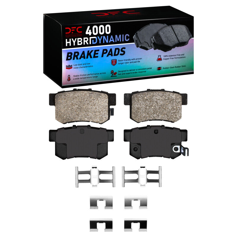 DFC 4000 HybriDynamic Rear Brake Pads w/ Hardware - Honda Accord/Civic, Acura TL/TSX/ILX 1987-2022