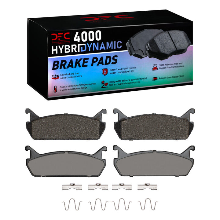 DFC 4000 HybriDynamic Rear Brake Pads with Hardware - Ford Escort GT / LX-E 1991-1996