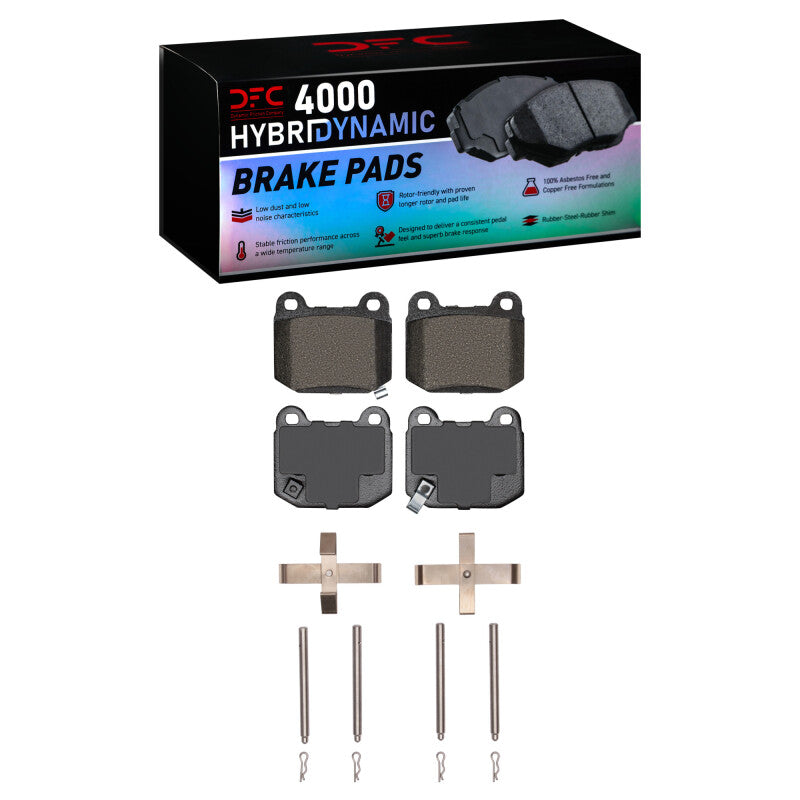 DFC 4000 HybriDynamic Rear Brake Pads with Hardware - Nissan 350Z / Subaru WRX / WRX STI / BRZ / Impreza / Toyota GR86 / 86 / Infiniti G35 2003-2025