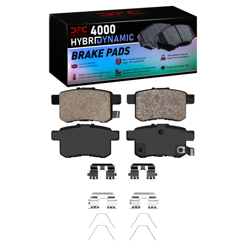 DFC 4000 HybriDynamic Rear Brake Pads with Hardware - Acura TSX / Honda Accord 2008-2017