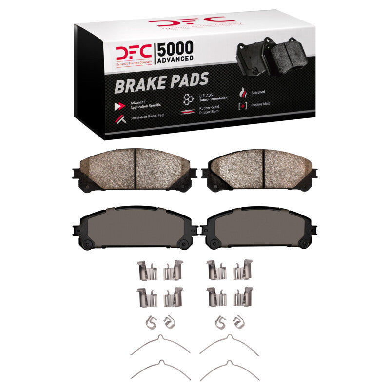 DFC 5000 Ceramic Front Brake Pads w/ Hardware - Lexus RX/NX & Toyota Highlander/Sienna 2008-2026