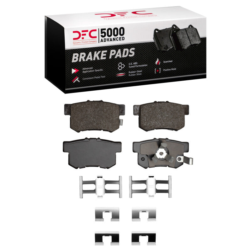 DFC 5000 Ceramic Rear Brake Pads w/ Hardware - Honda CR-V/Crosstour & Acura RDX 2005-2018