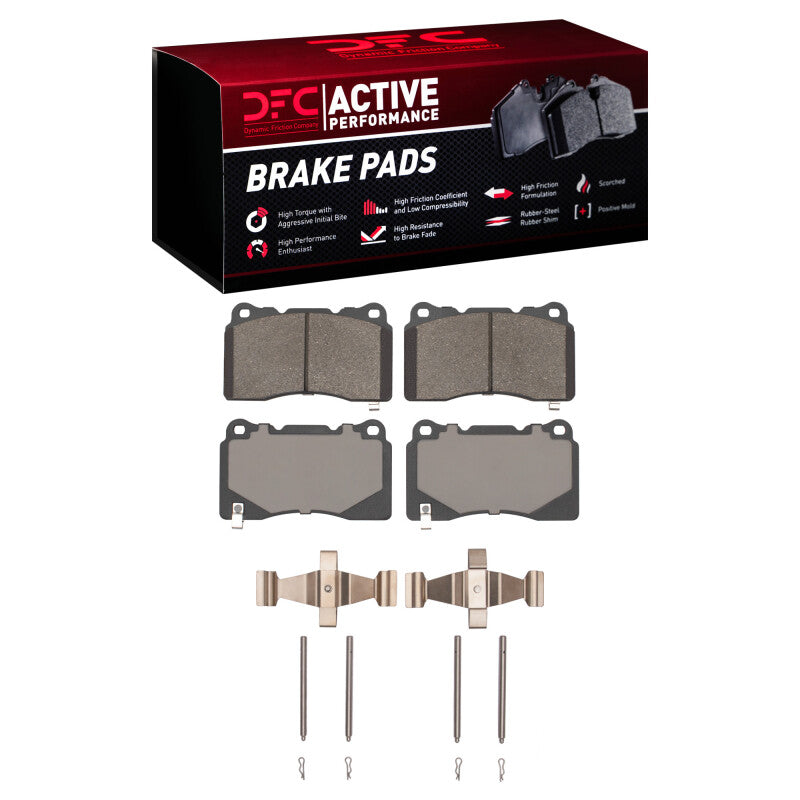 DFC Active Performance Front Brake Pads w/ Hardware - Subaru WRX STI, BRZ, Toyota 86 2004-2020