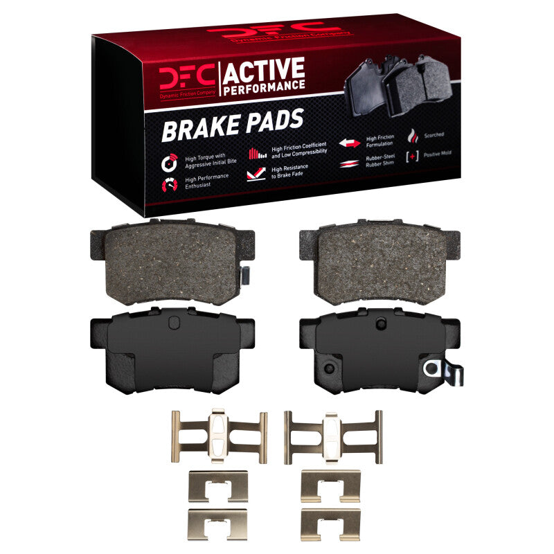 DFC Active Performance Low-Metallic Rear Brake Pads with Hardware - Honda S2000 2000-2009 / Suzuki Kizashi 2010-2013