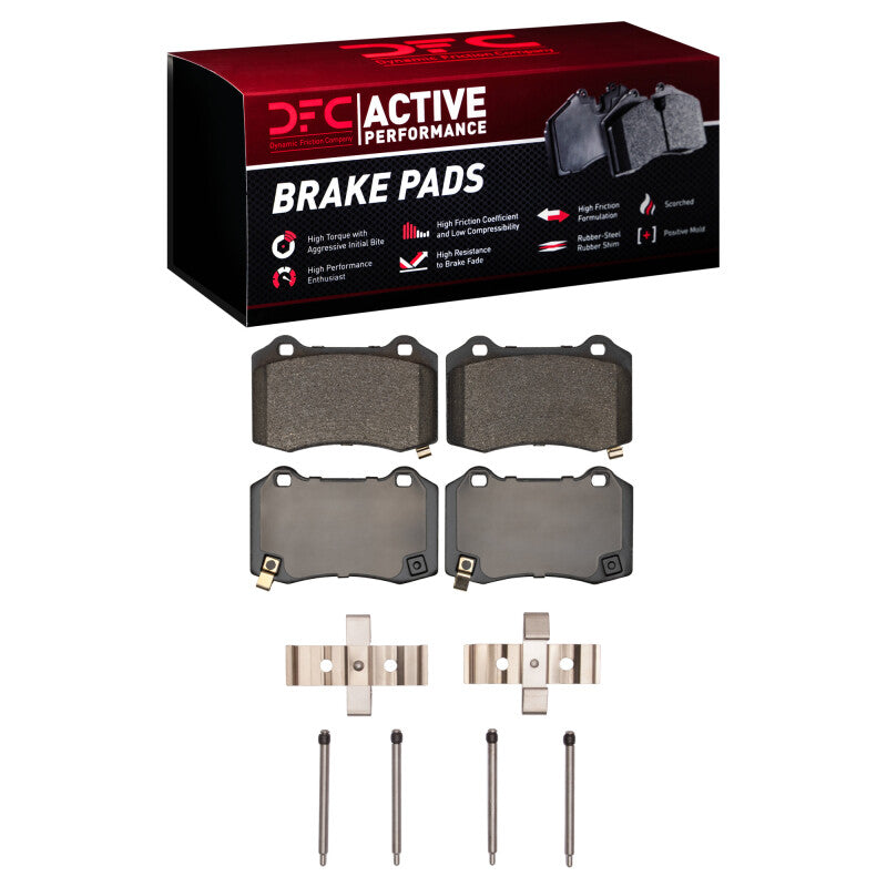DFC Active Performance Rear Brake Pads - Dodge Challenger, Charger SRT 2004-2024 w/ Hardware