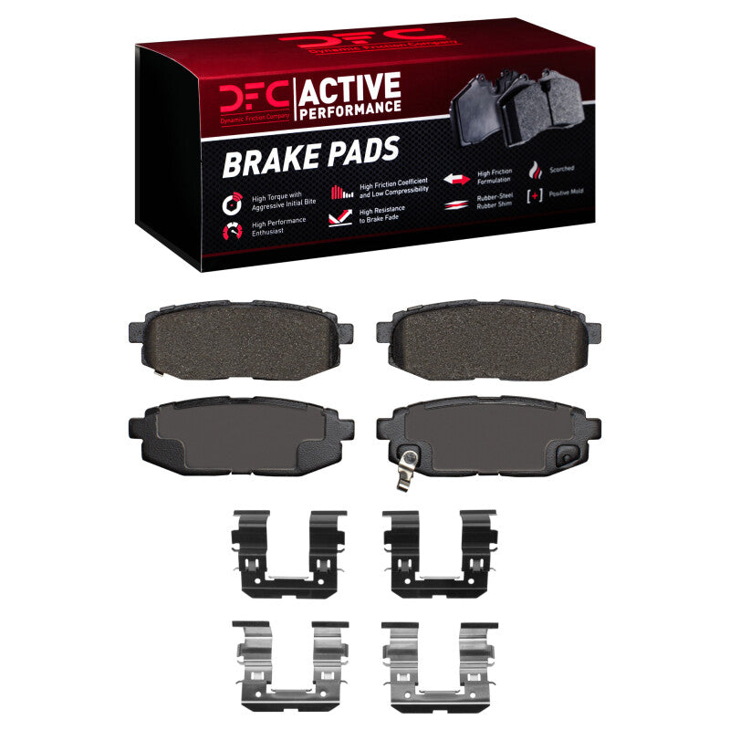 DFC Active Performance Rear Brake Pads - Toyota 86/GR86, Subaru BRZ, WRX 2013-2025 w/ Hardware