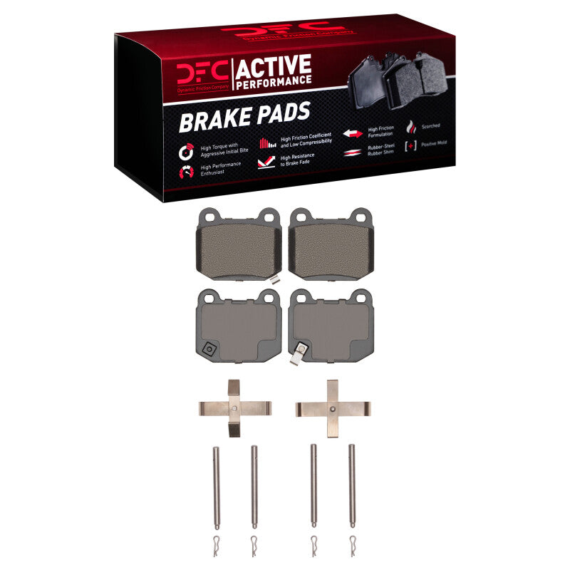 DFC Active Performance Rear Brake Pads w/ Hardware - Nissan 350Z, Infiniti G35, Subaru BRZ 2003-2025