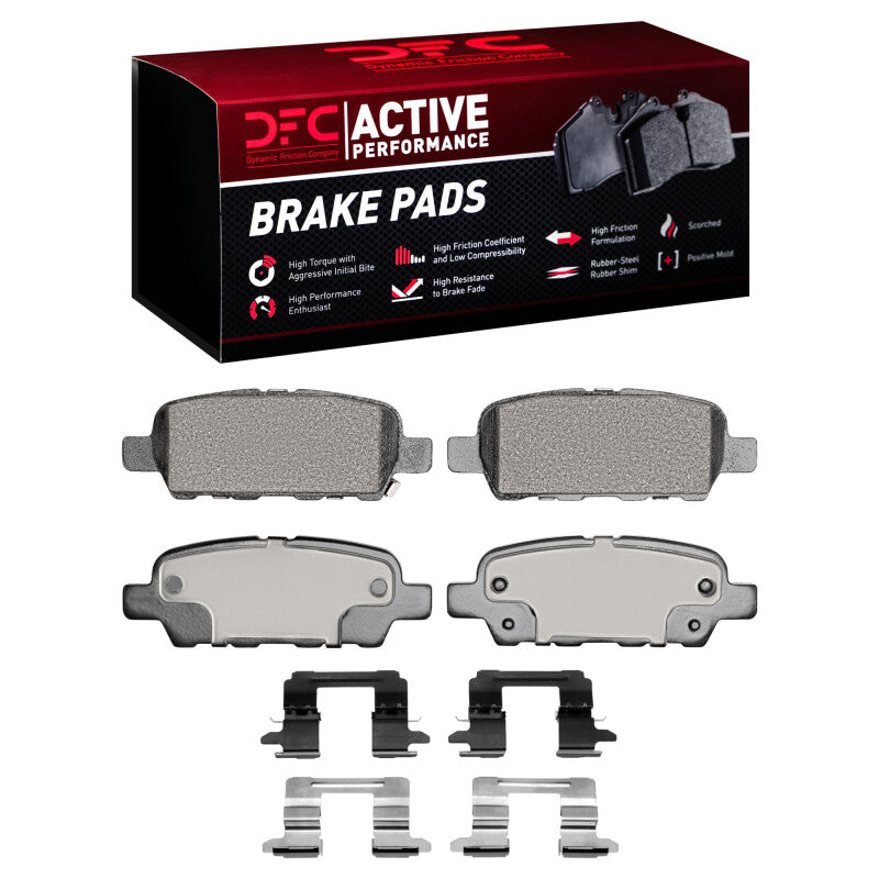 DFC Active Performance Rear Brake Pads with Hardware - Nissan 370Z / Murano / 350Z / Maxima 2003-2025
