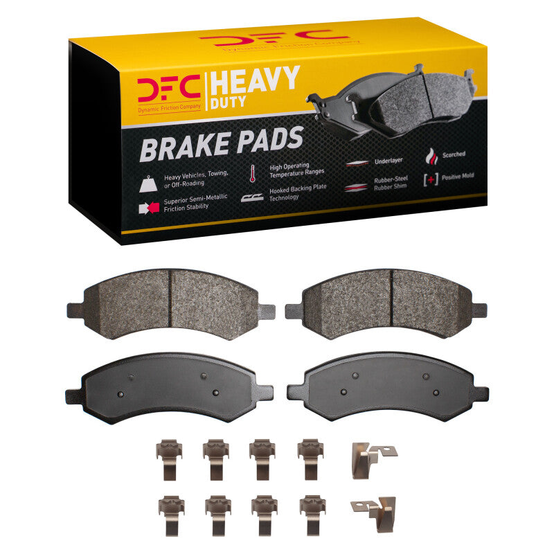 DFC Heavy Duty Front Brake Pads w/ Hardware - Dodge Ram 1500, Durango, Dakota, Jeep Wrangler 2005-2024
