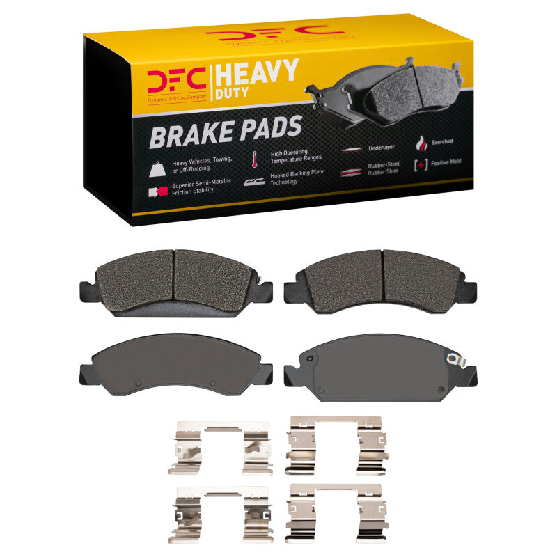 DFC Heavy Duty Front Brake Pads with Hardware - Chevrolet Tahoe / Silverado 1500 / Suburban / GMC Yukon / Sierra 1500 2005-2020